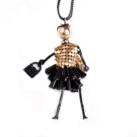 Fashion Charm Unique Style Bead Pendant Metal Necklace Women Sweater Chain Fashion Charm Unique Style Bead Pendant Metal Necklace Women Sweater Chain
